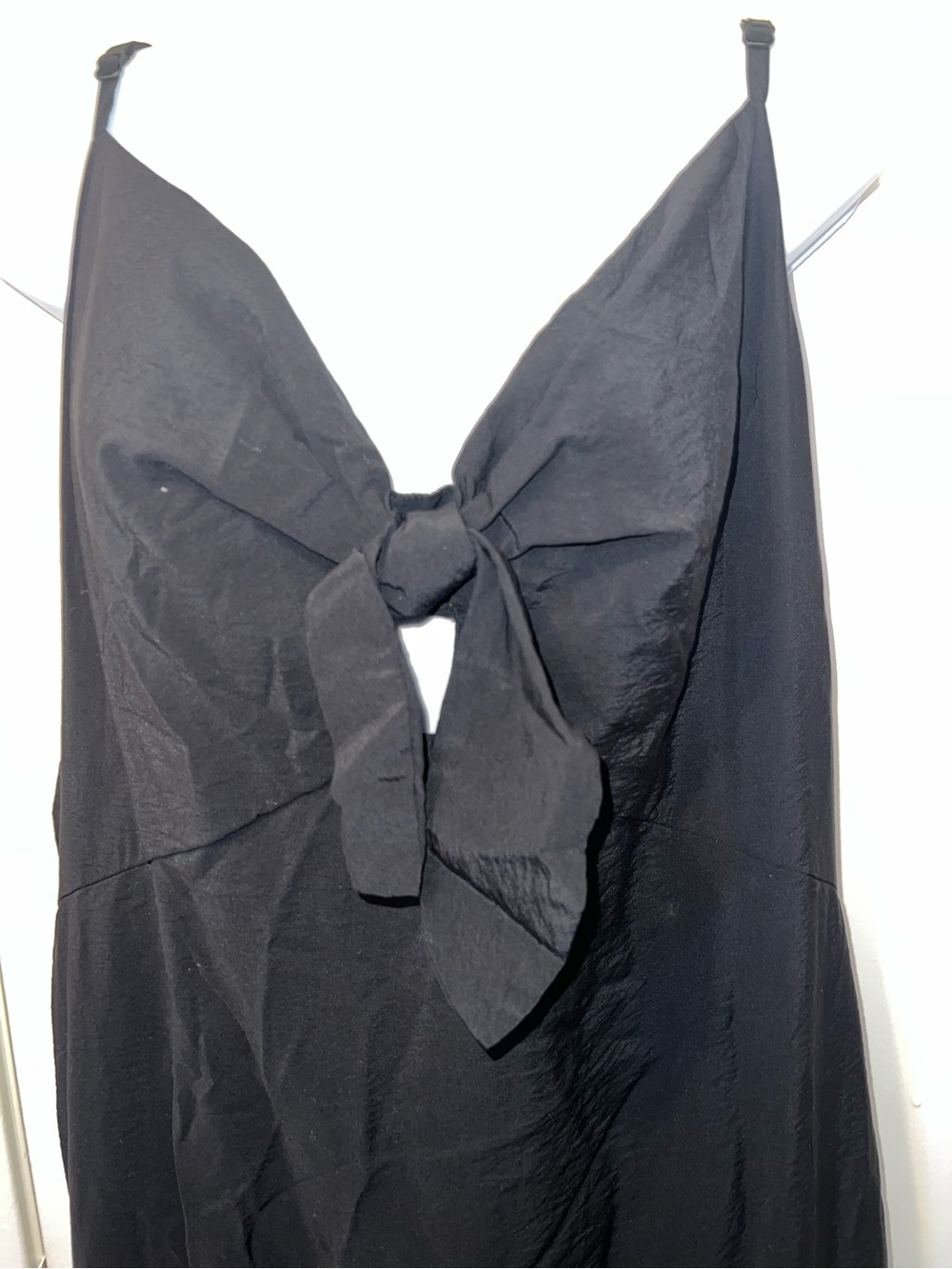 GAP plus size Black Tie-Front Maxi Dress - Picture 4 of 5